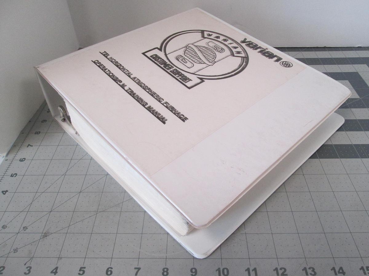 Used Varian, TEL Horizontal Atmospheric Furnace, Operations/P.M. Training Manual, Used