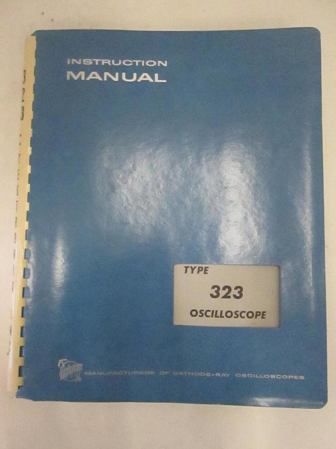 Used Tektronix Type 323 Oscilloscope Instruction Manual, Used