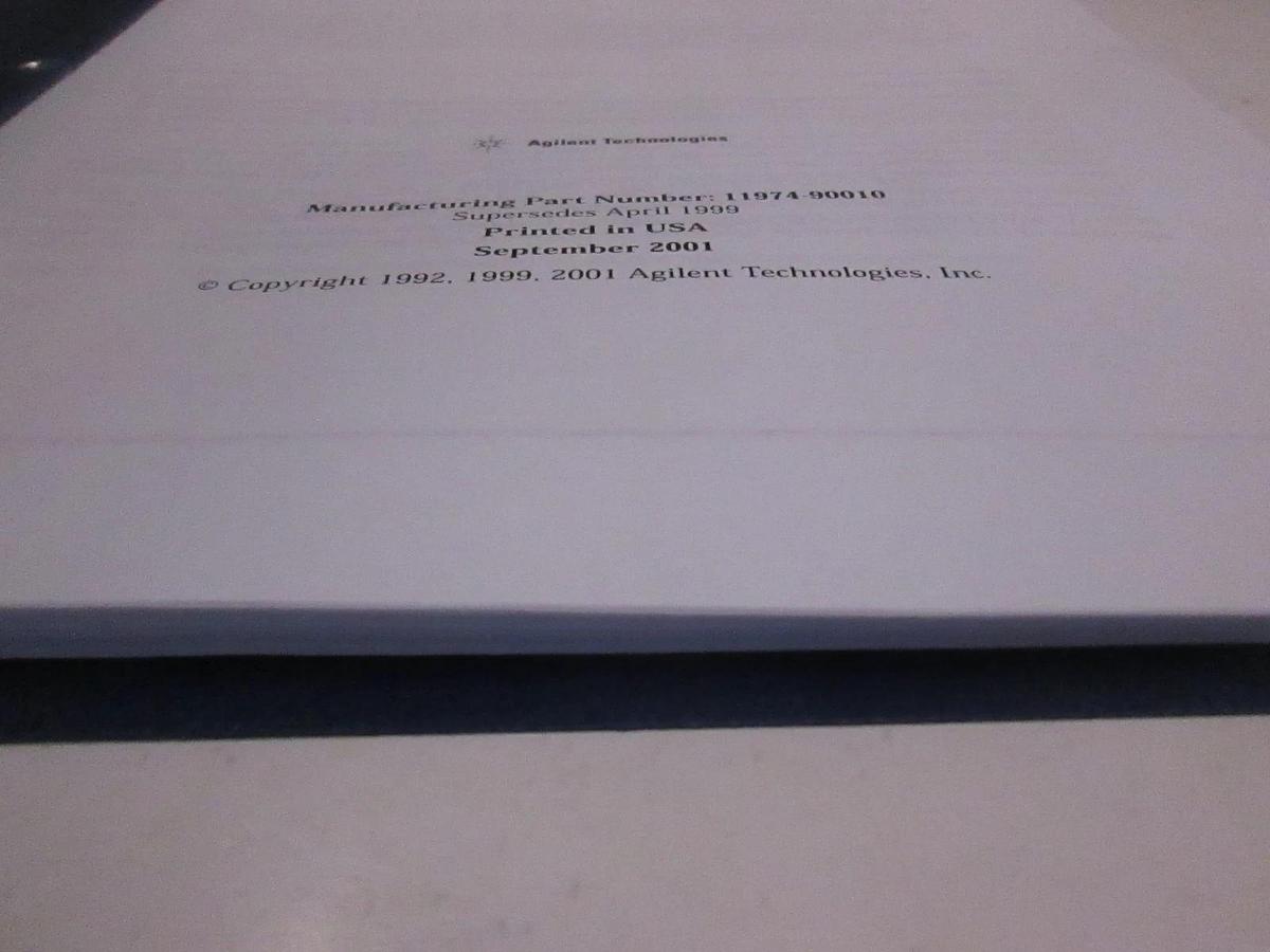 Used Agilent 11974 Mixer Installation, Verification, and Operation Manual, Used
