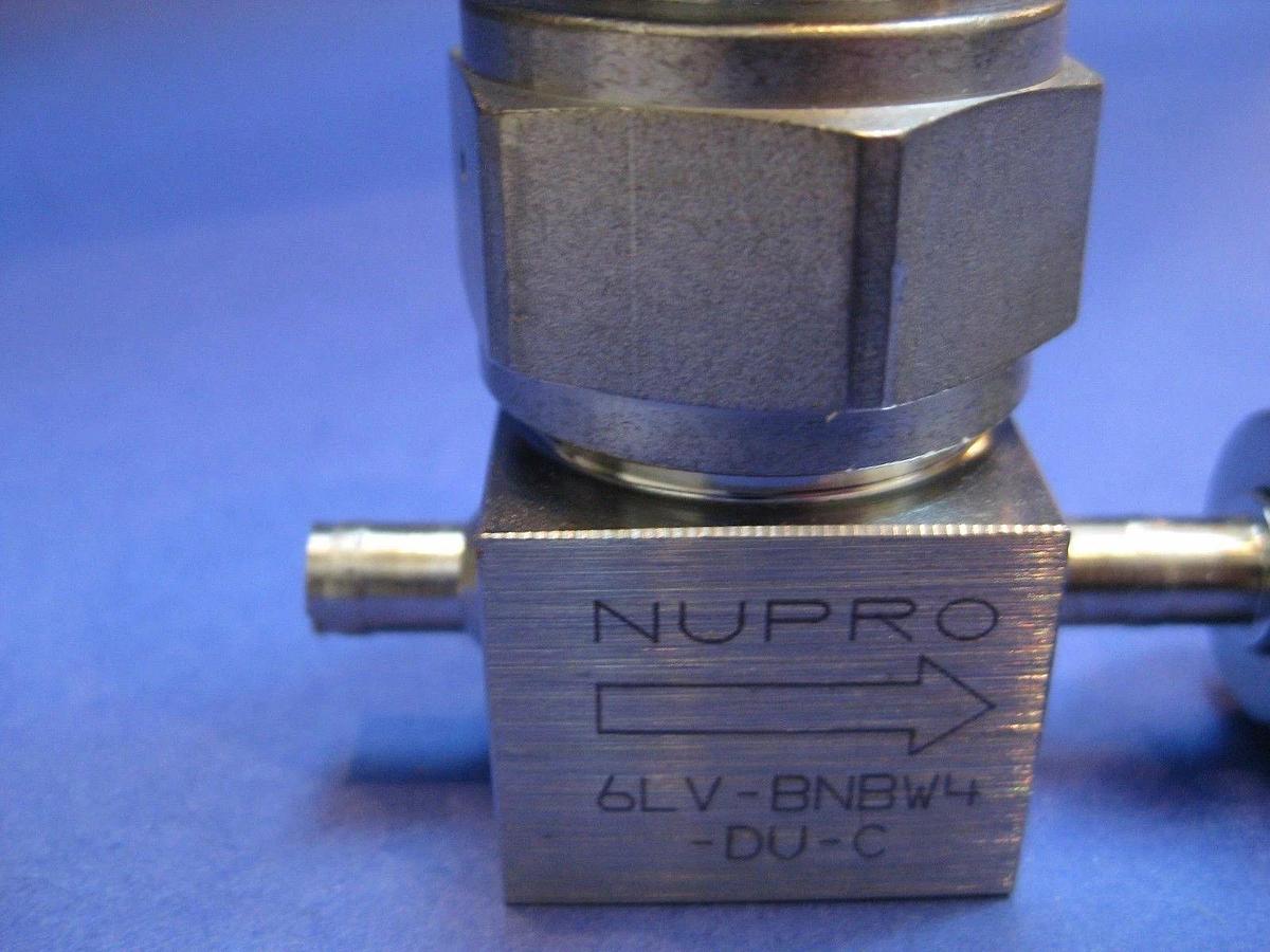 Used Nupro Swagelok 6LV-BNBW4-DU-C, Diaphragm Valve, NC 1/4" FVCR, Used