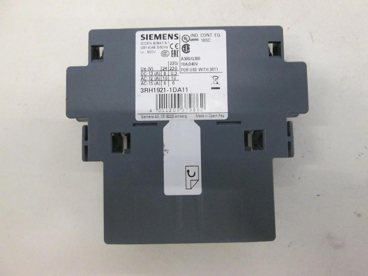 Used Siemens, Auxiliary Contact, 3RH1921-1DA11, Used