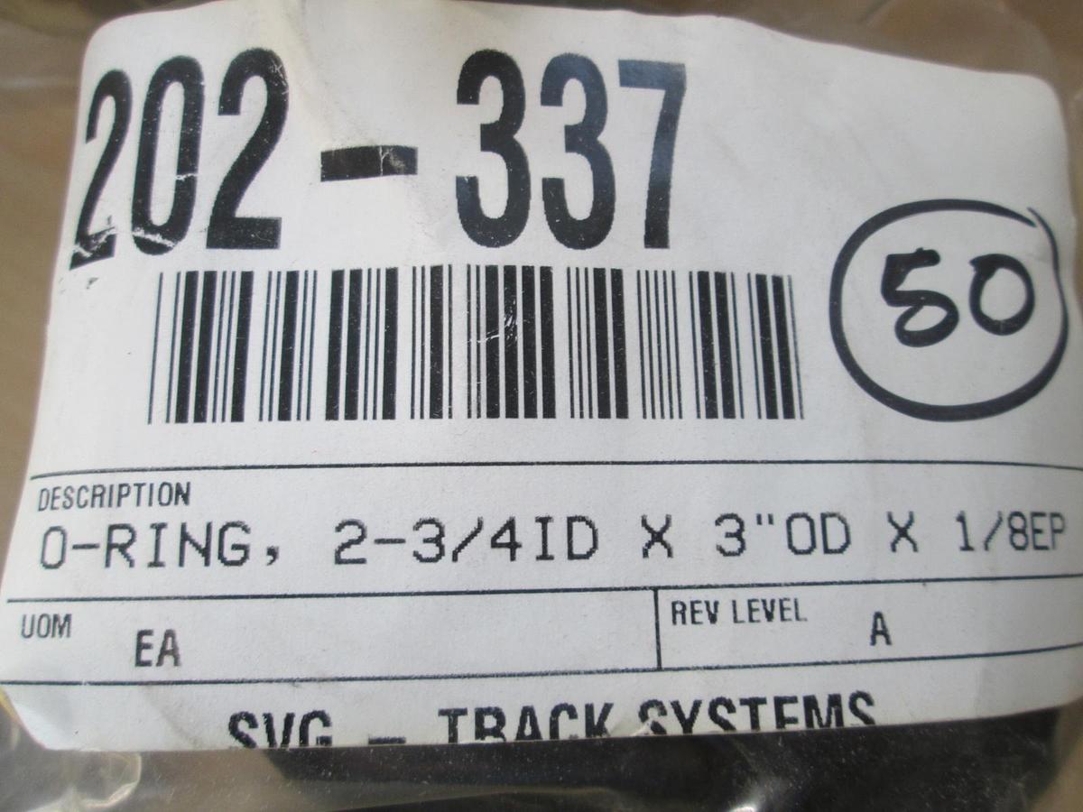 O-Ring, 2-3/4ID x 3" OD x 1/8EP, 202-337, New, Lot of 25