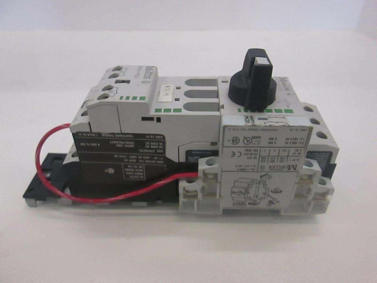 Used Moeller, PKZM0-6.3 Circuit Breaker and SE00-11-PKZ0 Contactor, Used