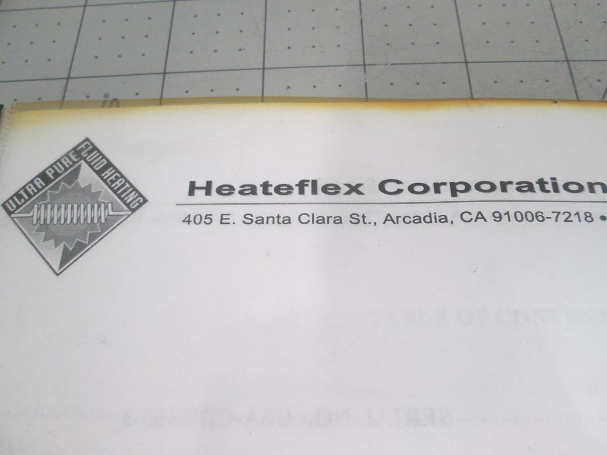 Used Heateflex Corp., Aquarius Series DI Water Heating System Instruction Manual, Used