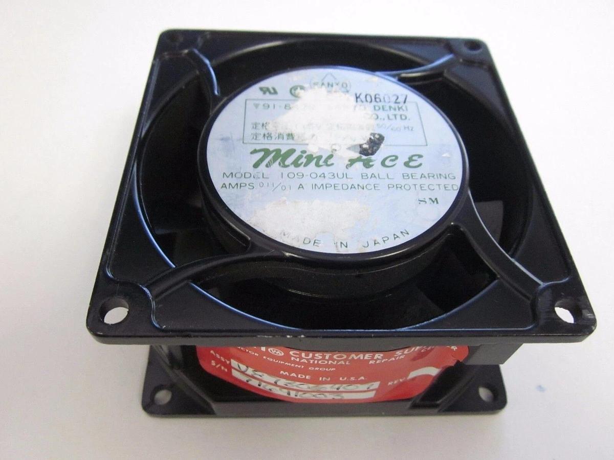 Used Sanyo Denki 109S091 Mini Ace 25 Fan, 100V, 50/60HZ, 8/7W, 0.1/.09A