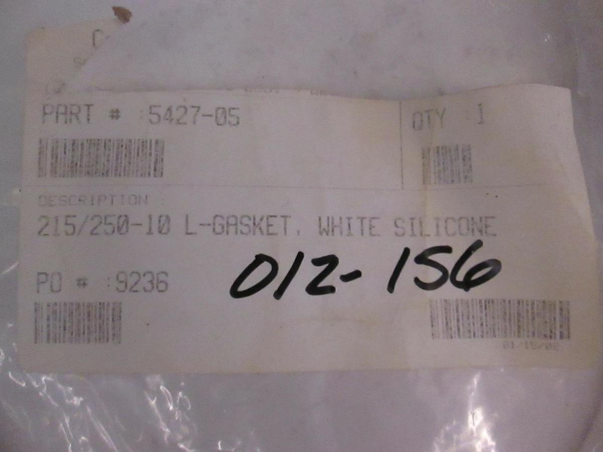 Used White Silicone L-Gasket, 5427-05, 215/250-10, New
