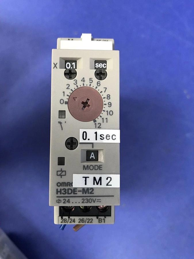 Used OMRON H3DE-M2 Multi-Function Timer with 8 Modes, DPDT, LOT of 2 Used