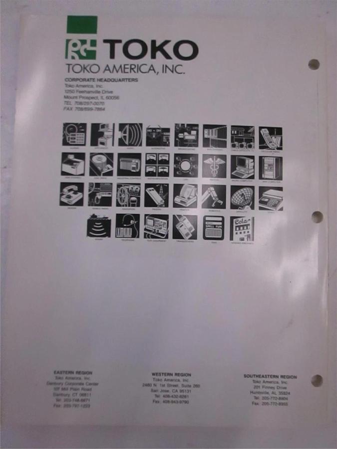 Used Coils and Filters TOKC 1990-1991 Catalog, Used