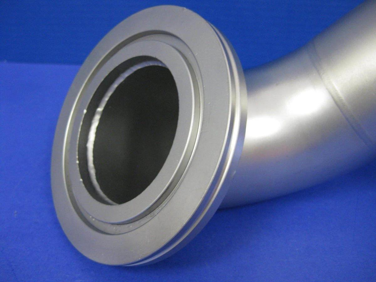 Used Stainless Steel Triple Elbow Vacuum Pipe 90° (x3), ISO-63 - ISO-100 Adapter