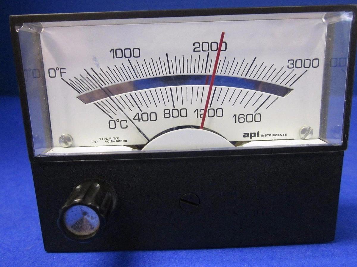 Used API Instruments 0304x Shielded Meter, 0-1600C / 0-3000F, Type R T/C, Used