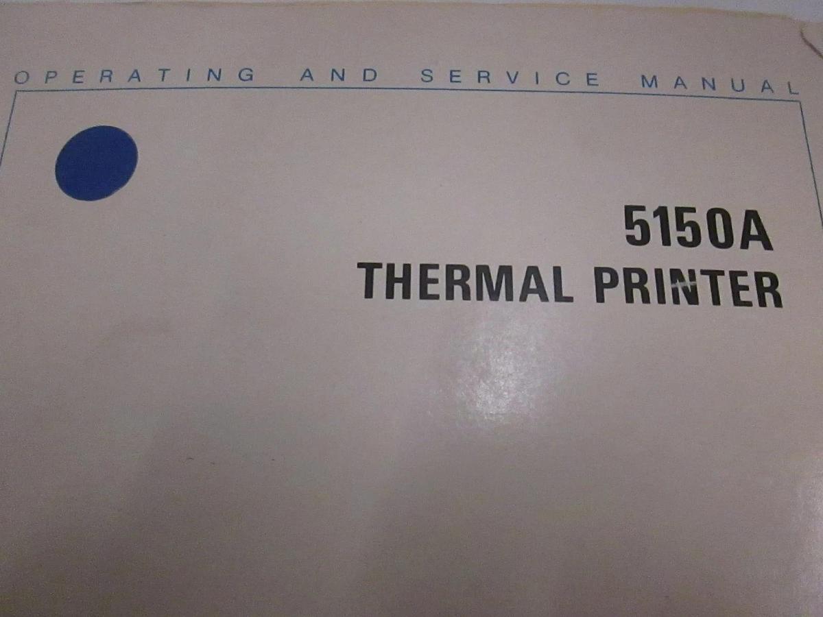 Used HP 5150A Thermal Printer, Operating and Service Manual, Used