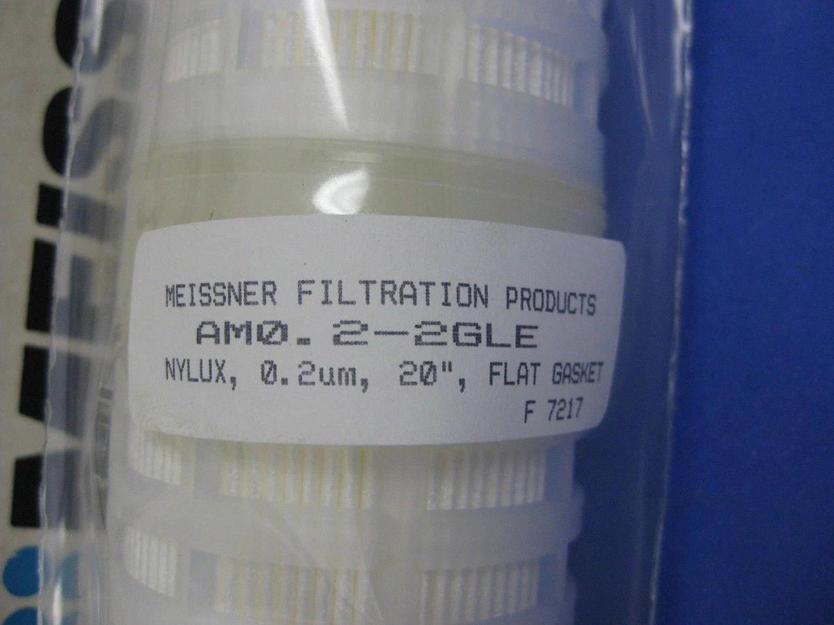 Meissner NyLUX AM0.2-2GLE Filter 0.2 Micron 20" L, Flat Gasket , Lot of 2 New