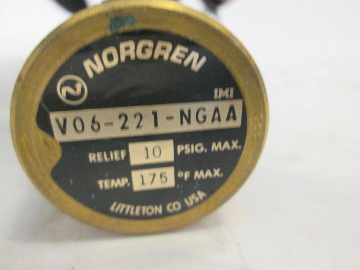 Used Norgren, 10 PSIG Max Regulator, V06-221-NGAA, Used