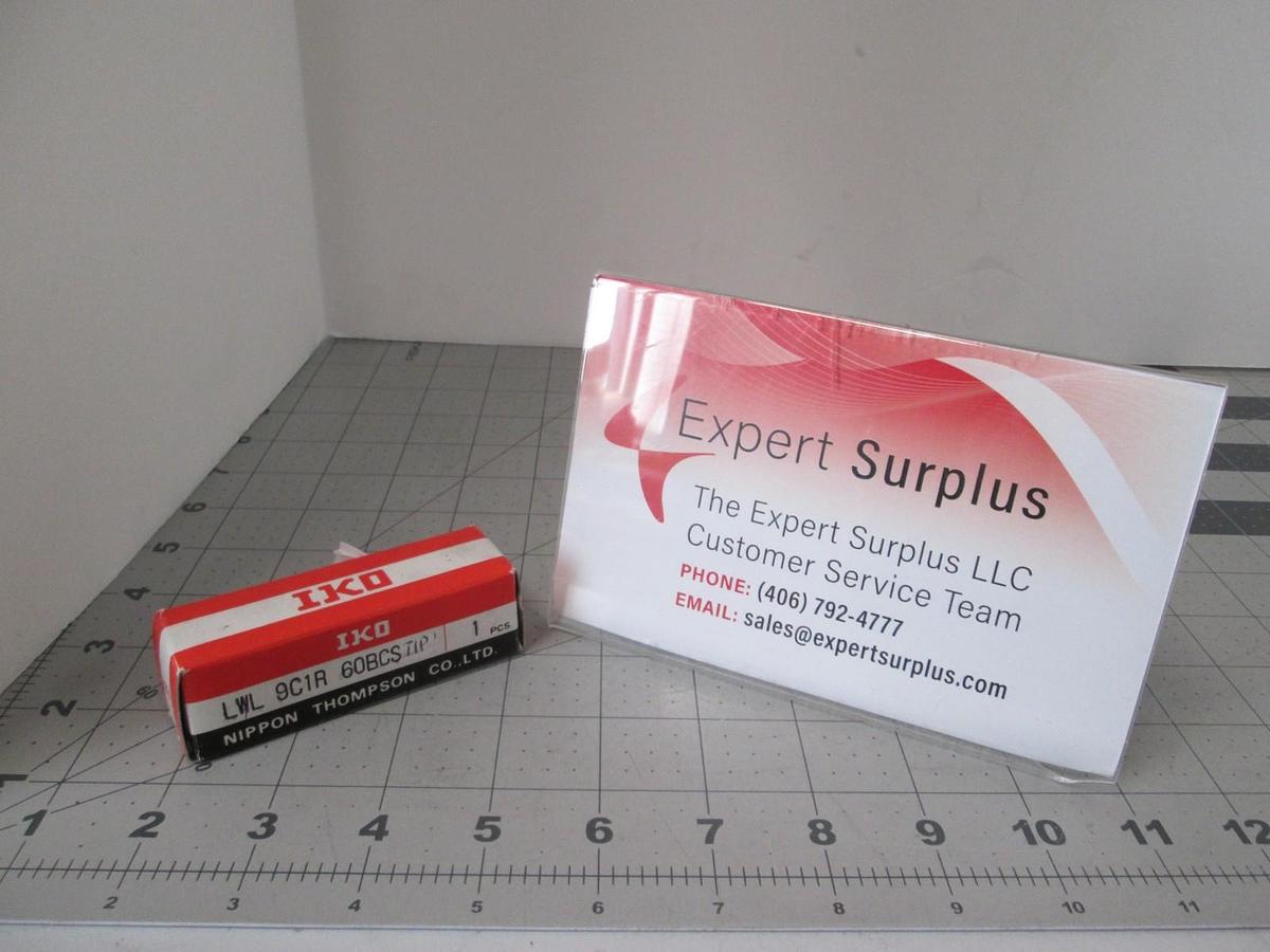 IKO, Nippon Thompson, LWL 9C1R 60BCS, Linear Rail Bearing w/ Guide, New