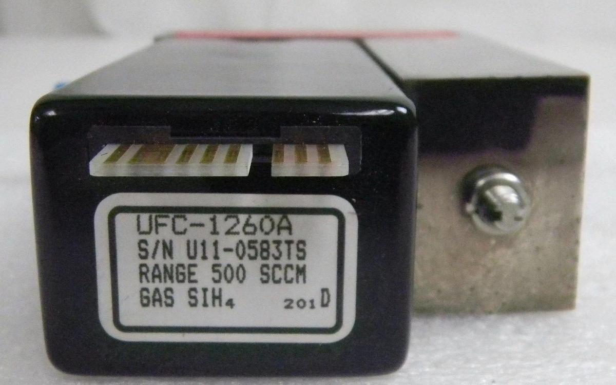 Used Unit UFC-1260A, Mass Flow Controller, Gas- SiH4, Range- 500 SCCM, 1/4" M I/O VCR