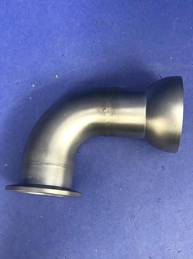 Stainless Steel 90° Elbow Vacuum Pipe w/ 50/30 Ball Socket to NW40, Used