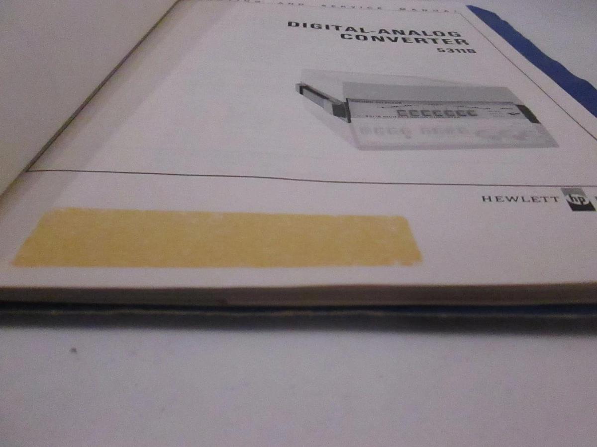 Used HP Model 5311B Digital-Analog Converter Operating and Service Manual, Used