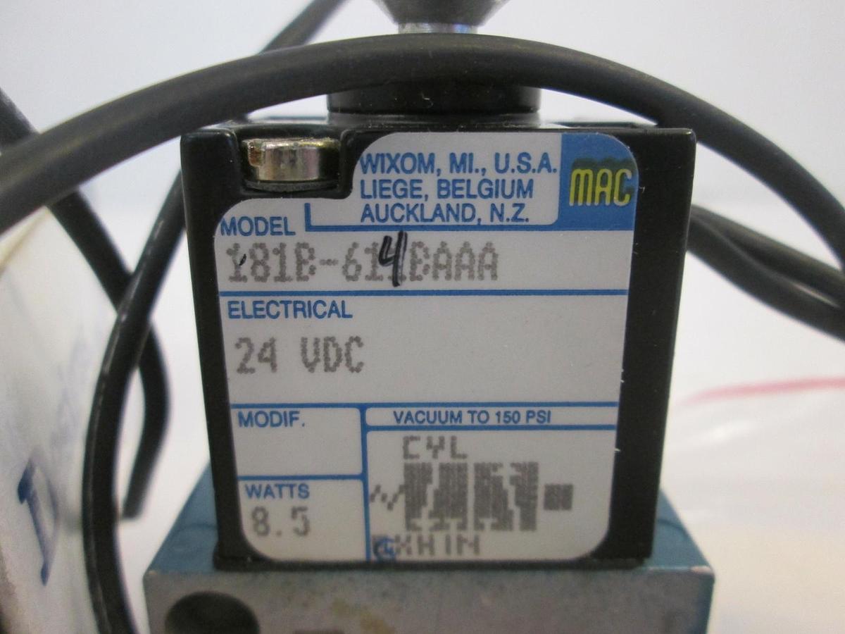 MAC Solenoid Valve, 181B-614BAAA, 24VDC, 8.5W, New