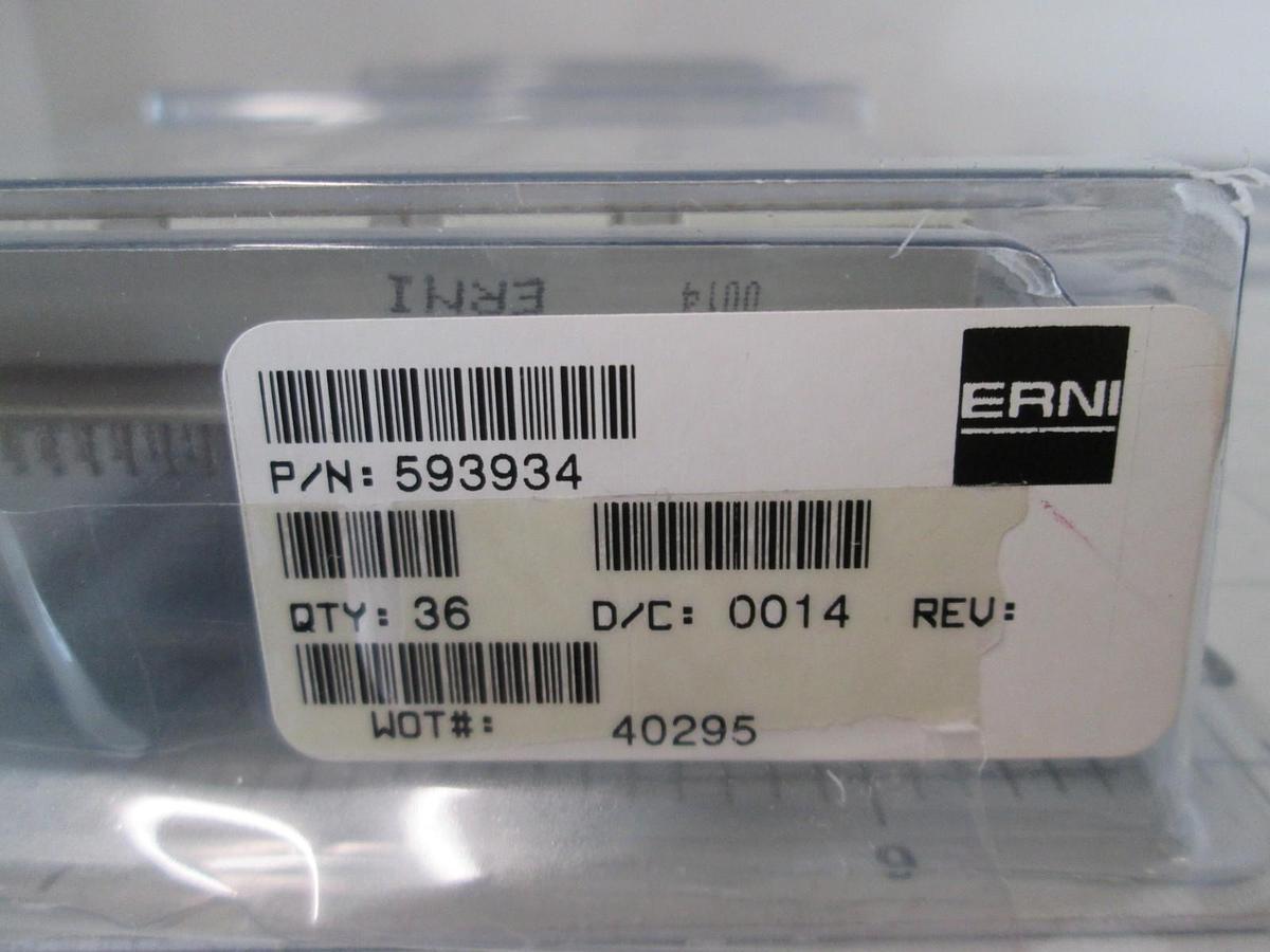 ERNI Electronics, Connector Header 64-Pin, Male Straight 2 Row, New, Lot of 36