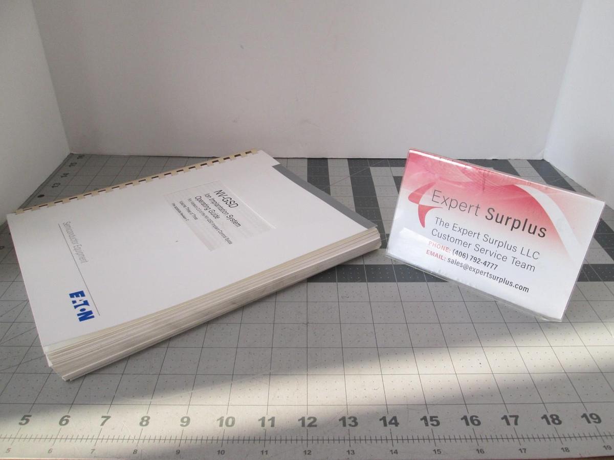 Used Eaton, NV-GSD, Ion Implantation Operating Guide, Volume Three REV C, Used