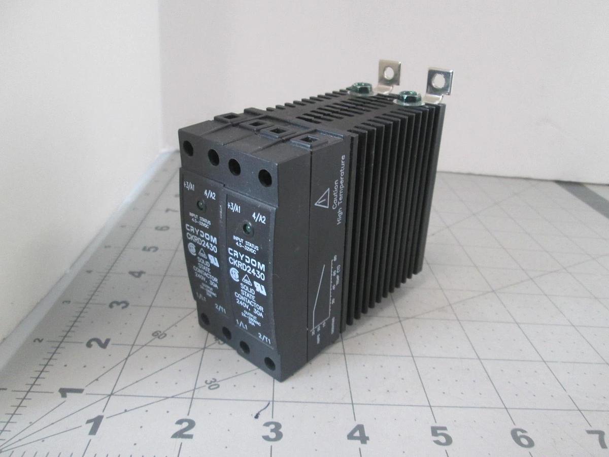 Used Crydom, CKRD2430, Solid State Contactor, 240V, 30A, Used, Lot of 2