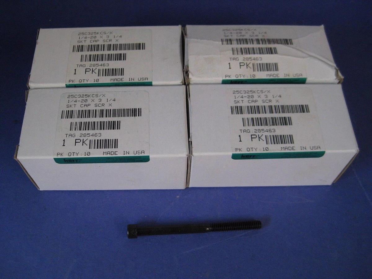 Kerr 1/4 - 20 x 3 1/3 Socket Head Cap Screw, Lot of 40 Pieces