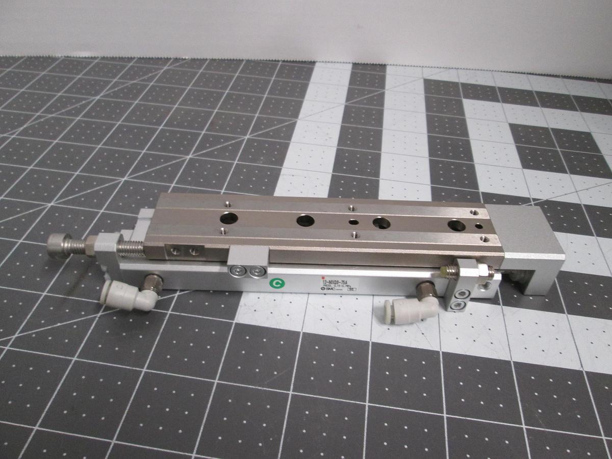 Used SMC 13-MXQ8-75A Clean Series Precision Air Slide Table 8mm Bore 75mm Stroke