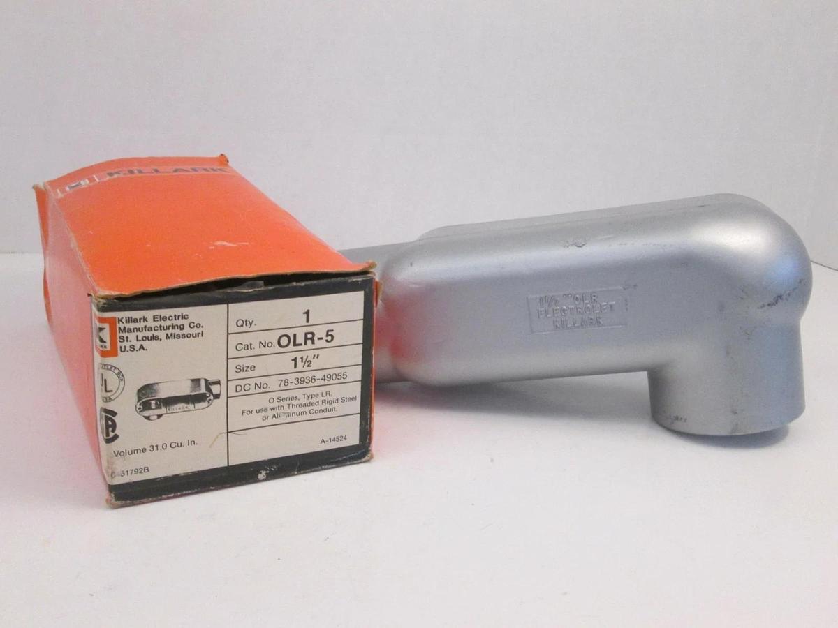 Killark 1 1/2" OLR O-Series Conduit Body, 1 1/2", NIB