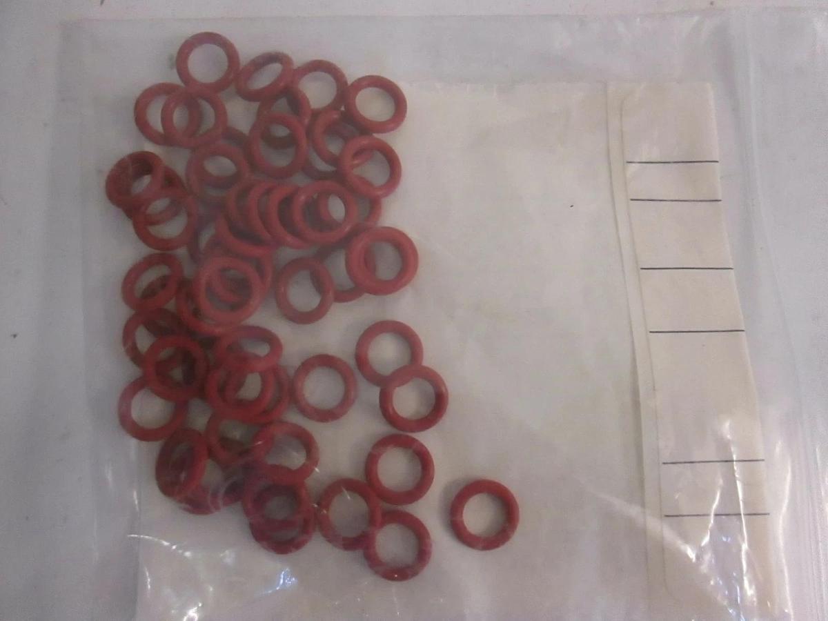 Used .239 x .070 cross section Bay Seal Co. Red Silicone Parker O-Ring, Lot of 100