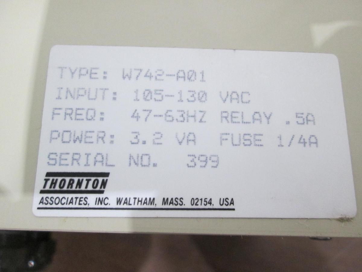 Used Thornton, W742-A01, DOT Two Resistivity Controller, Used