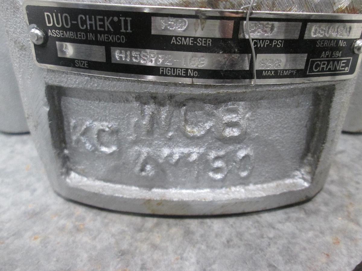 Crane, Duo-Chek 2, H15SPF2-169, 4", Check Valve, New