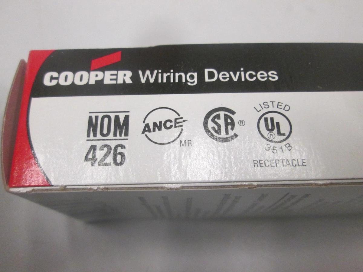 Used Cooper, 1877B-Box, Single Receptacle, 20A, 125V, New