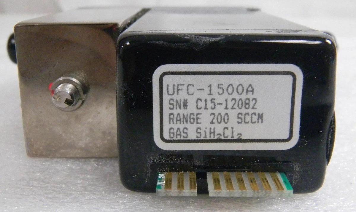 Used Unit UFC-1500A, Mass Flow Controller, Gas- SIH2C12, Range- 200 SCCM, 1/4" M I/O