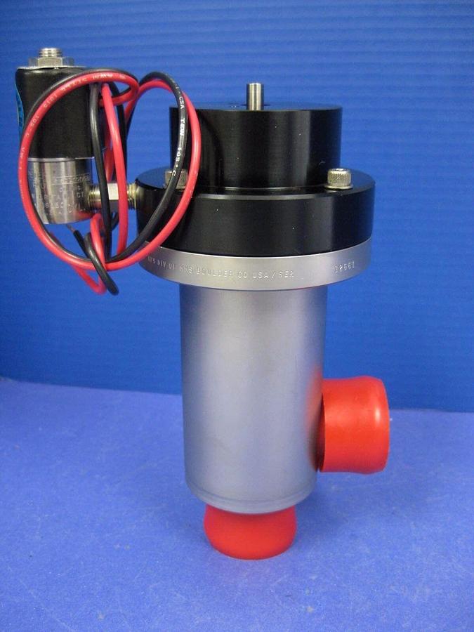 Used MKS HPS Single-Stage 1" Pneumatic Angle Vacuum Valve w/ Solenoid, NW25, Used
