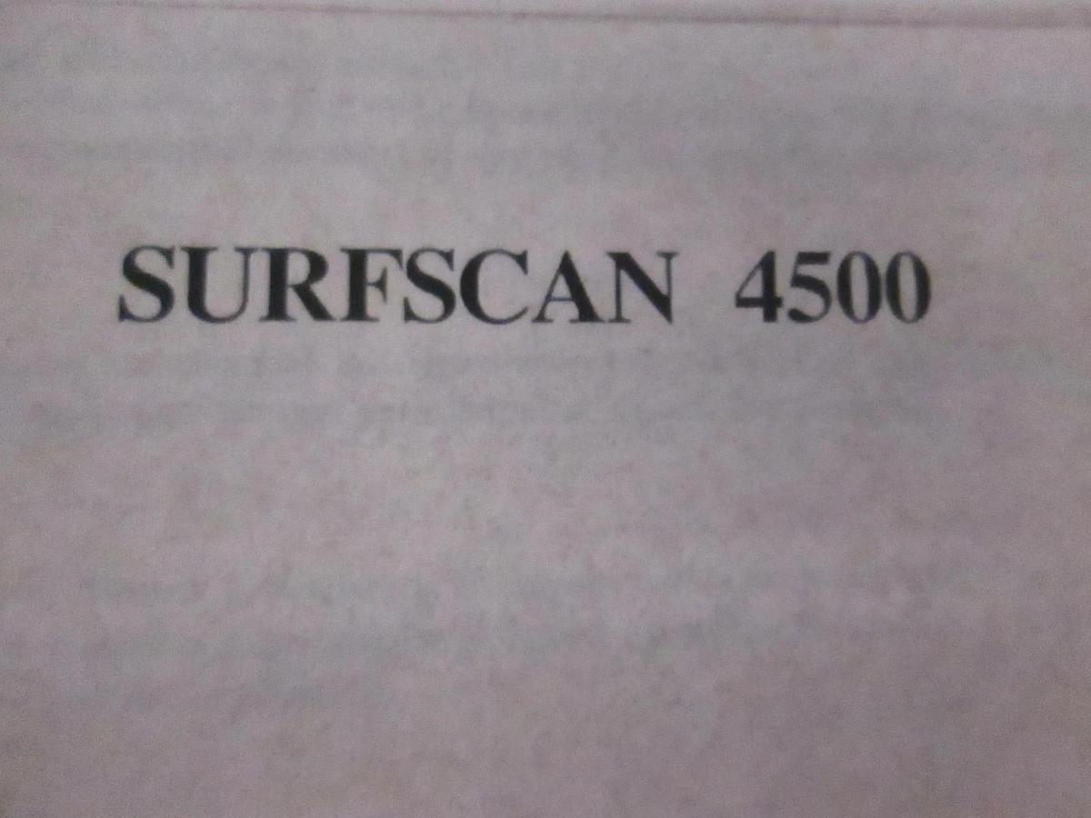 Used Tencor Instruments Surfscan 4500 User's Manual, 087815, Used