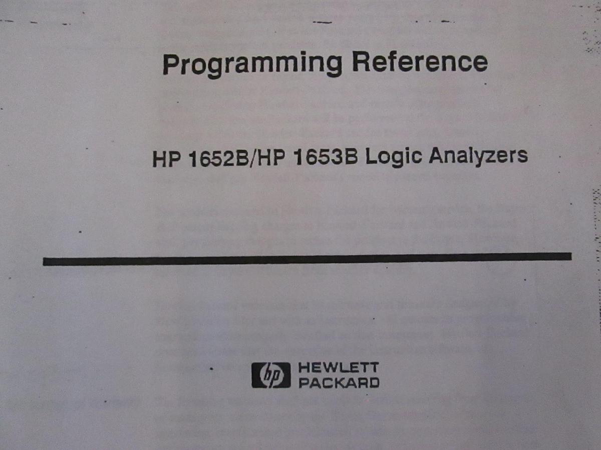 Used HP 1652B/ 1653B Logic Analyzer Programming Reference, Used