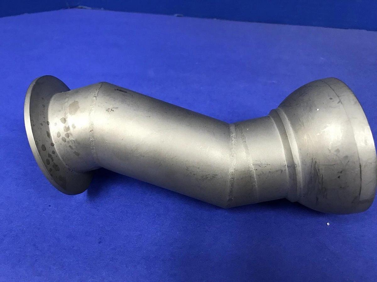 Used Stainless Steel 45° Elbow Vacuum Pipe w/ 75/50 Ball Socket to NW50, Used