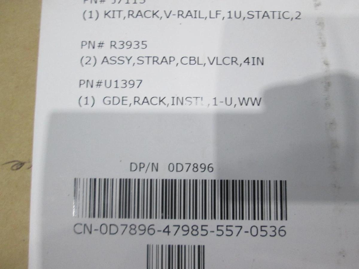 V-Rail, 0D7896, Kit, Rack, V-Rail, 1U, Static, V3, New