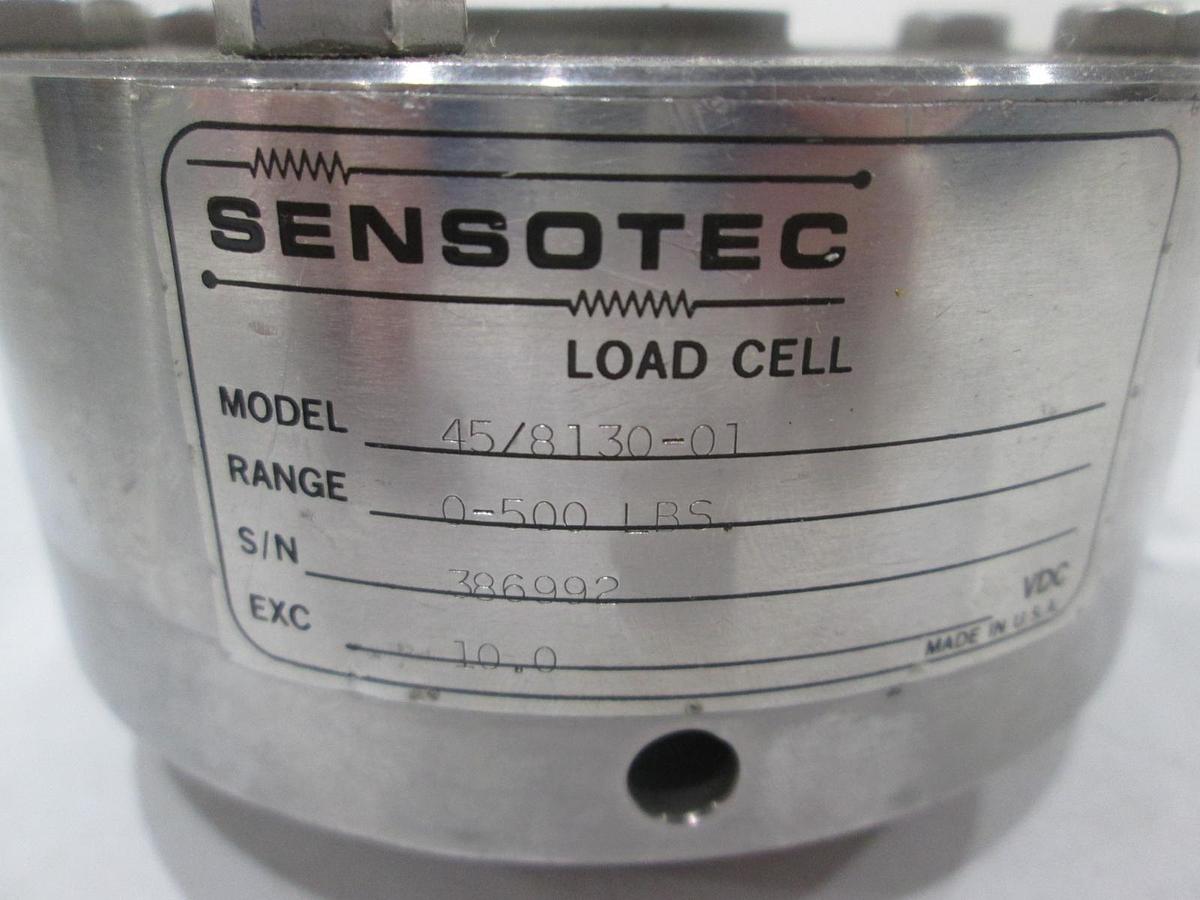 Used Sensotec, 45/8130-01, 0-500 lbs Load Cell, Used