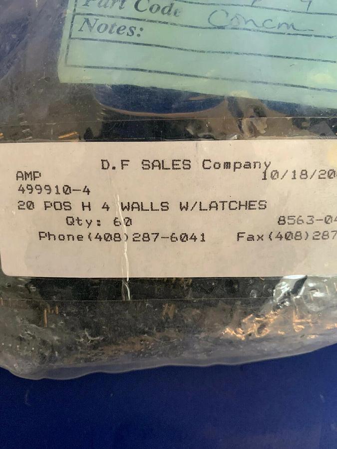 AMP 499910-4 Universal PCB Header Assembly, 20 Contacts, Lot of 60 New