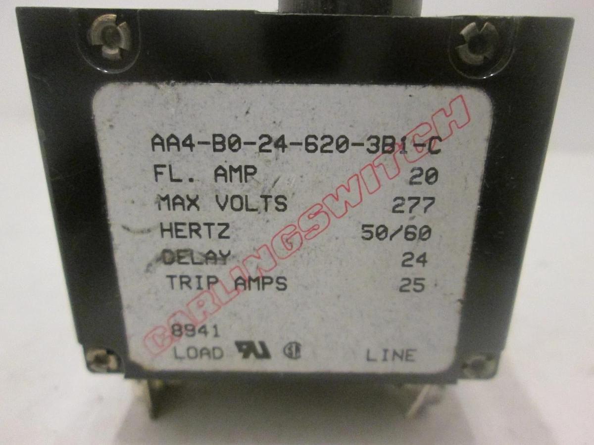 EATON HEINEMANN, JA4S-T3-A-0020-02E, CIRCUIT BREAKER, 4POLE, 20A, New