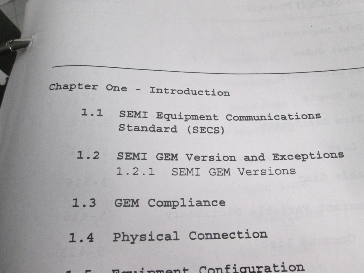 Used Semitool, GEM/SECS 2, 108446,-7,-8, Volume 4, User Manual, Used