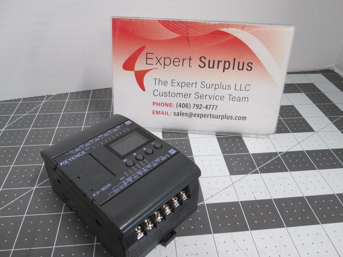 Used Keyence KV-16DR Visual KV Series Micro PLC Base Unit 10 Input 6 Relay Output