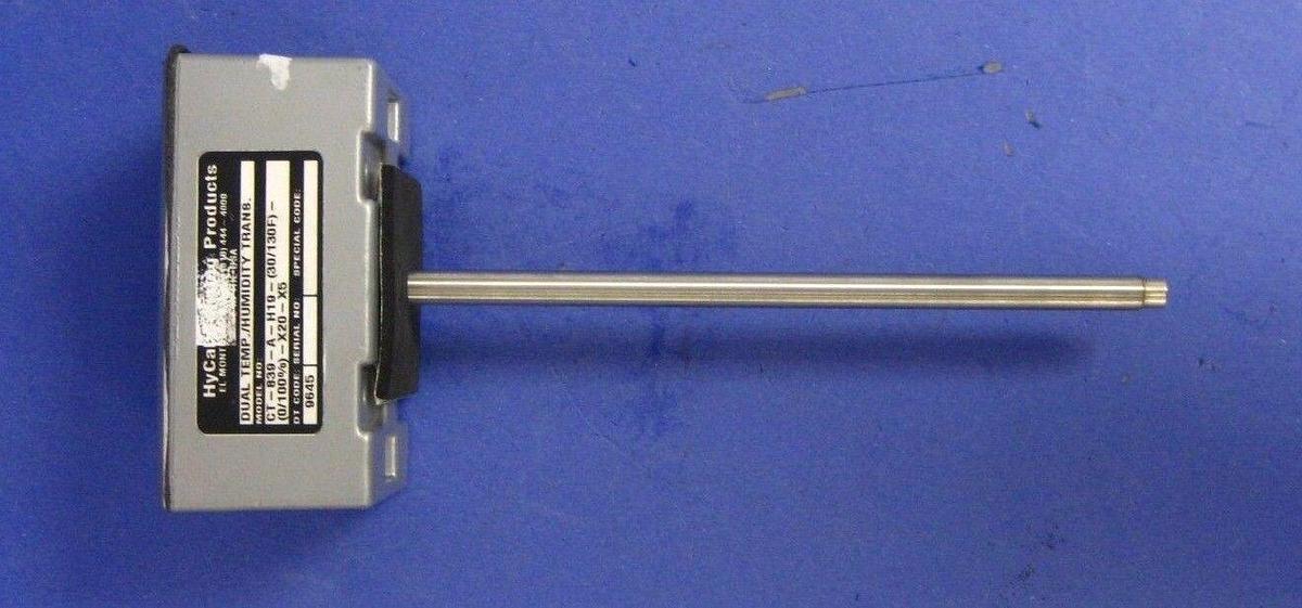 Used HyCal Sensing CT-839-A-(30/130F)-(0/100%)-X20-X5 Dual Temp/Humidity Transmitter