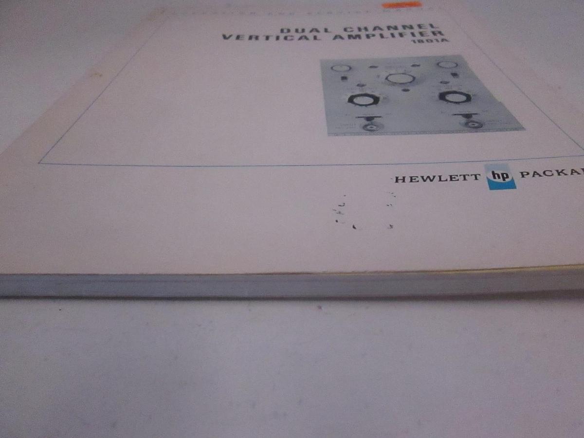 Used HP Dual Channel Vertical Amplifier 1801A Operating and Service Manual, Used