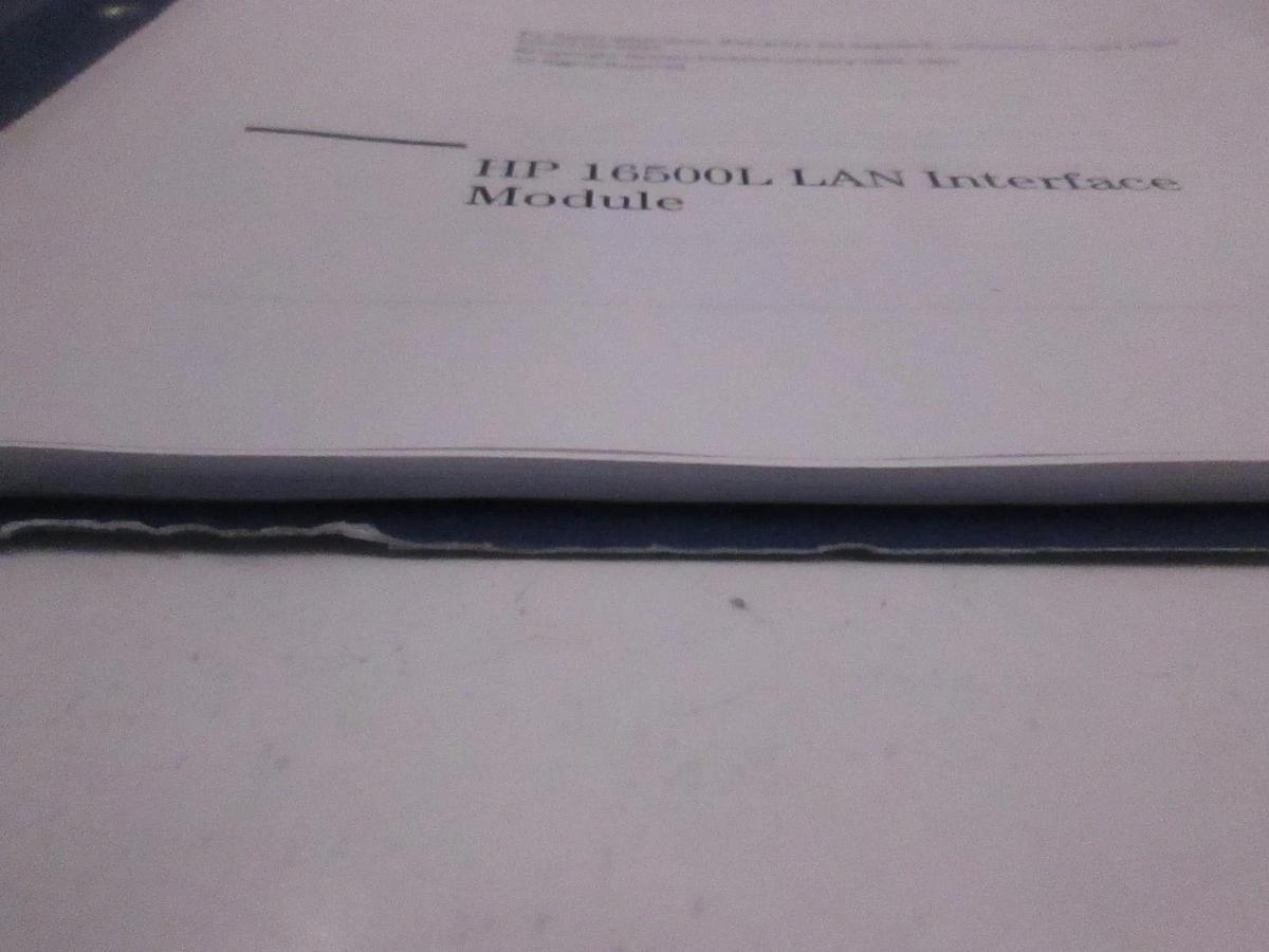 Used HP 16500L LAN Interface Module User's Guide, Used