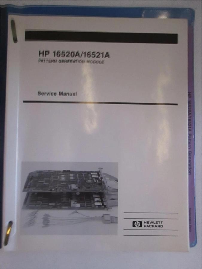 Used HP 16520A/16521A Pattern Generation Module Service Manual, Used