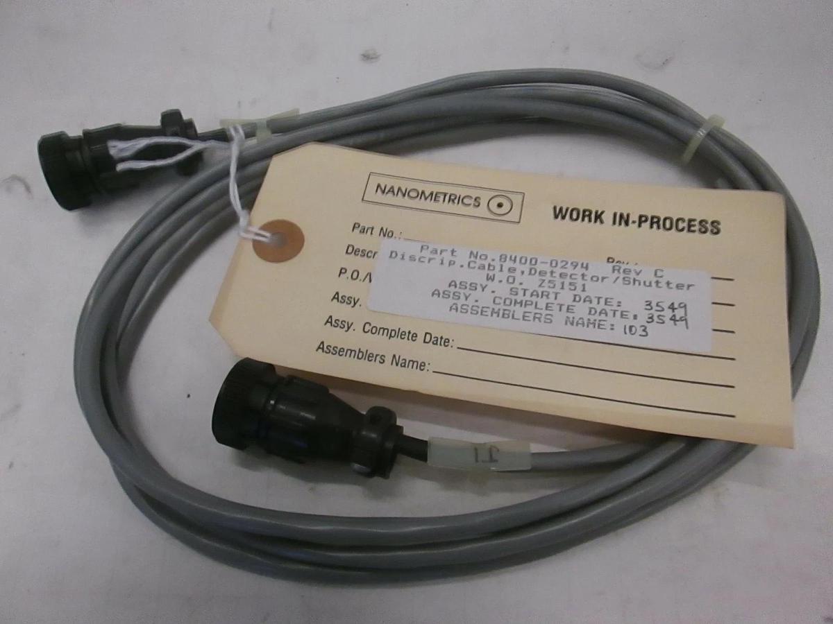 Used Nanometric Cable, Detector/ Shutter Assy, 8400-0294, Used