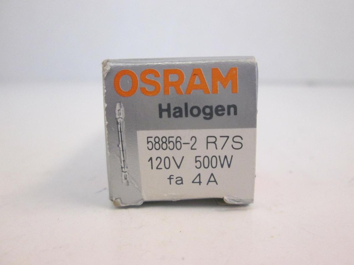 Osram, 58856-2, R7S Halogen Bulb, 120V, 500W, New, Lot of 2