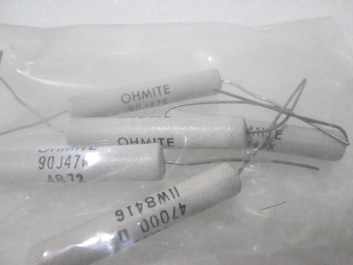 Ohmite, 90J47K, 11 Watt Resistor, New, Lot of 5